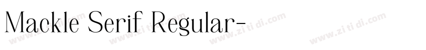 Mackle Serif Regular字体转换
